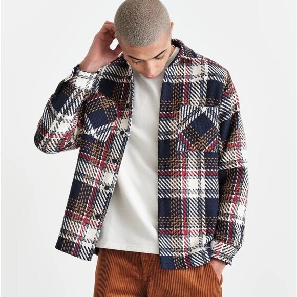 Wax London Other - WAX LONDON WHITING OVERSHIRT UNION CHECK NAVY
